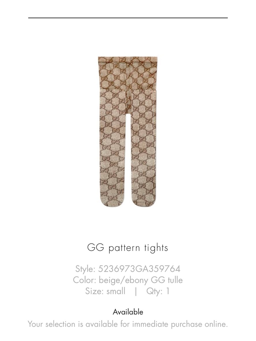 GUCCI Supreme Logo Tights NEW Sealed in Box 2020 Style Make